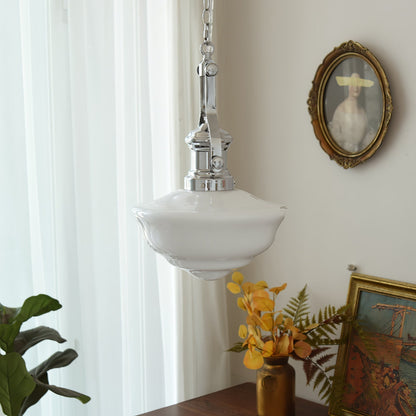 Suspension Lavagna Schoolhouse – Lampe Pendante en Verre et Métal, Design Moderne