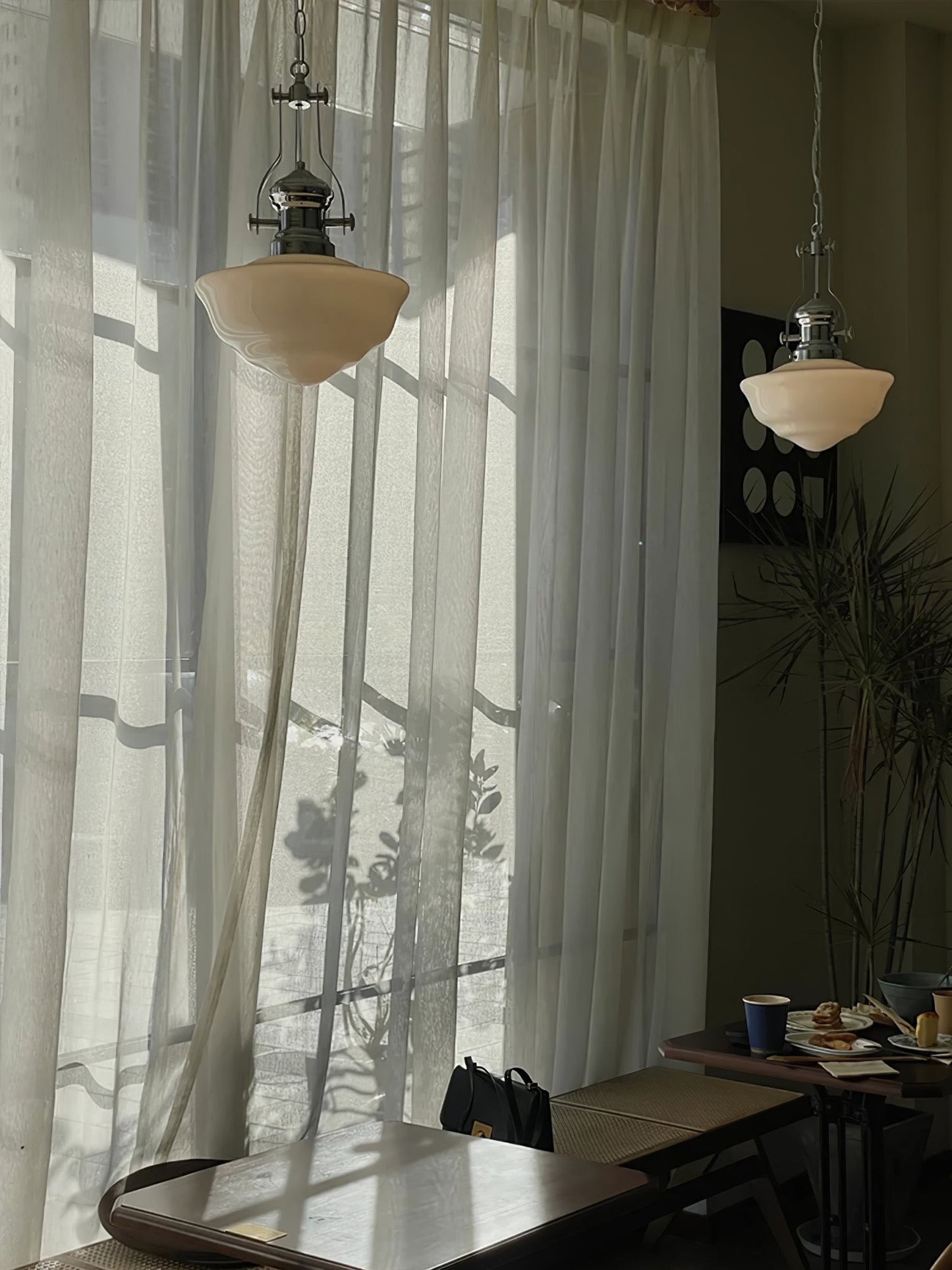 Suspension Lavagna Schoolhouse – Lampe Pendante en Verre et Métal, Design Moderne
