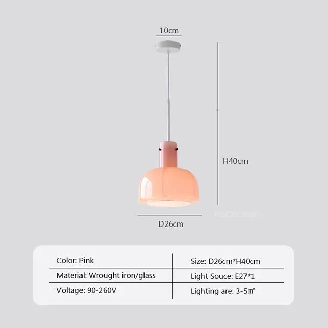 Suspension Arctic LED Nordic - Lampe Moderne en Verre et Métal avec Hauteur Réglable