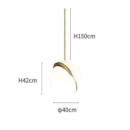 Suspension Mondsichel en Acryl et Laiton - Éclairage LED Moderne et Élégant