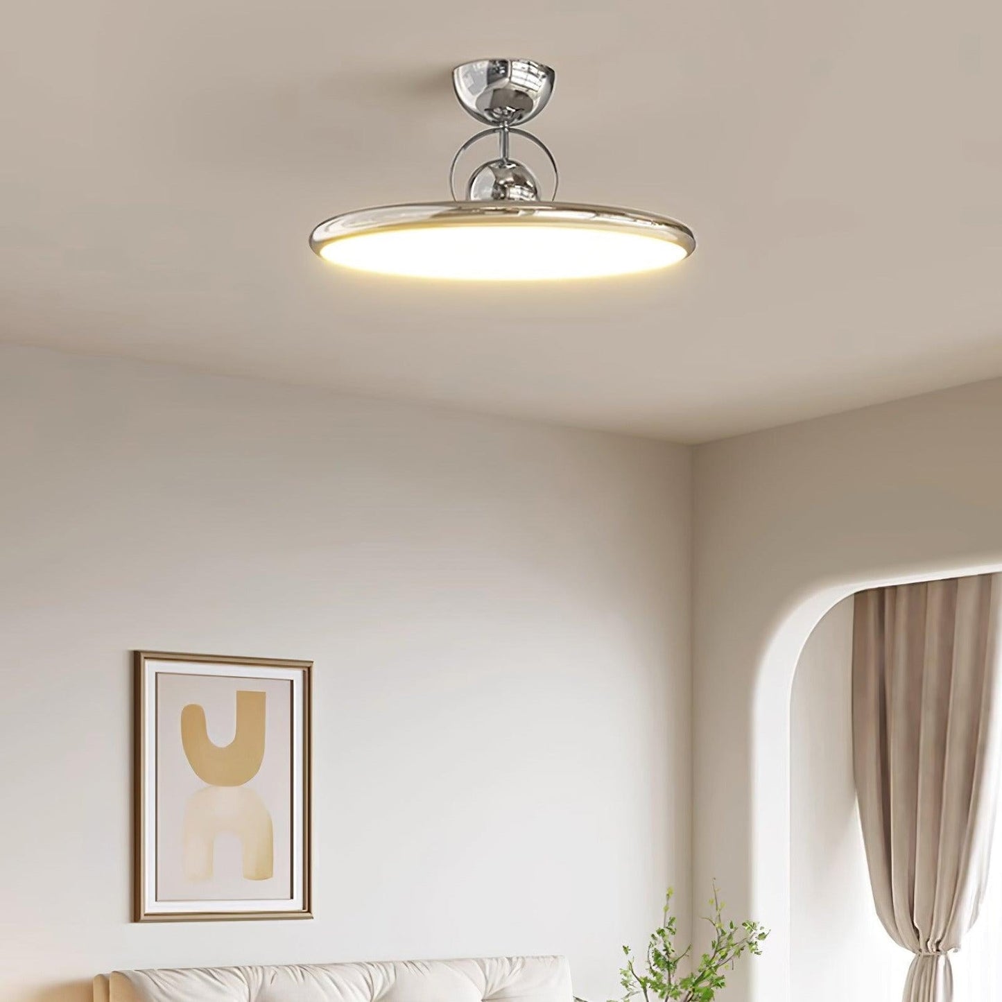 Plafonnier LED Moderne Letizia – Design Élégant en Acrylique et Métal, Éclairage Doux et Économe en Énergie