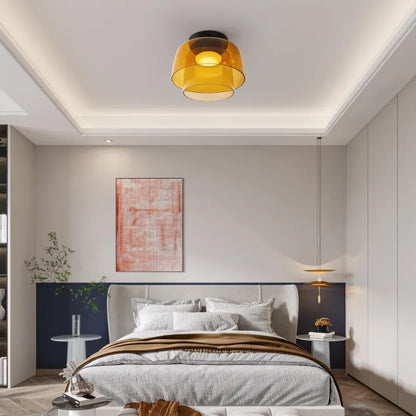 LuxeGlass - Lustre Médiéval de Plafond Luxe