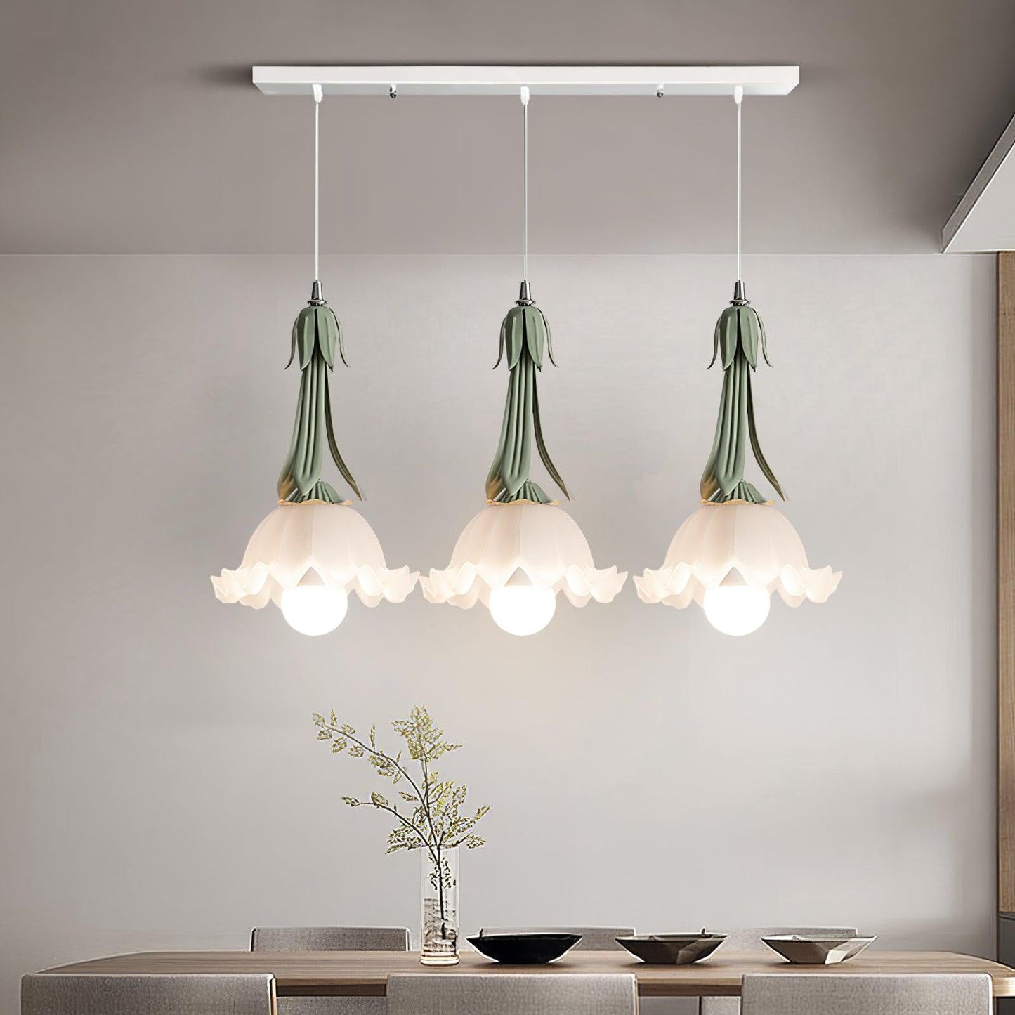 Suspension Maiglöckchen - Design Floral Élégant, Lueur Douce, LED, E27