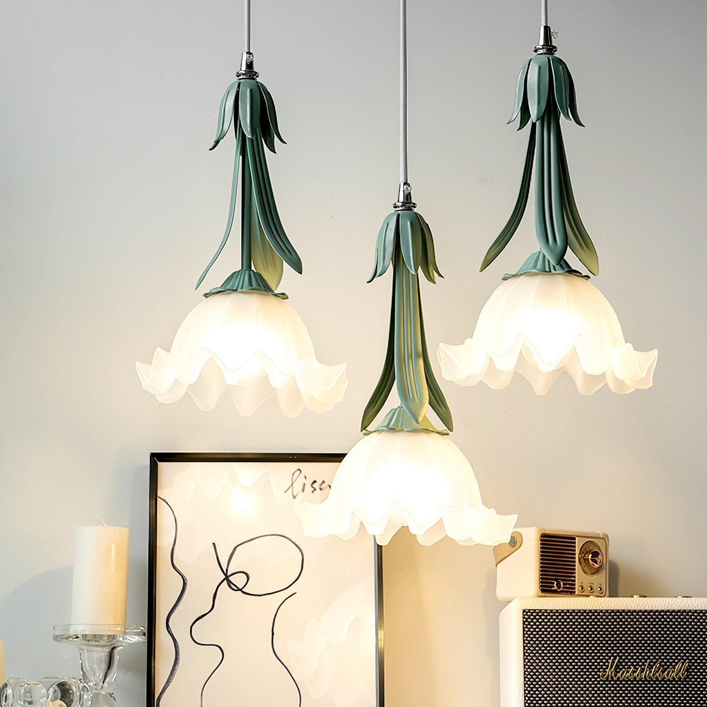 Suspension Maiglöckchen - Design Floral Élégant, Lueur Douce, LED, E27