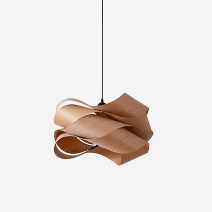 Suspension Link en Bois et Métal - Lampe Moderne à Lumière Douce pour Intérieur Élégant