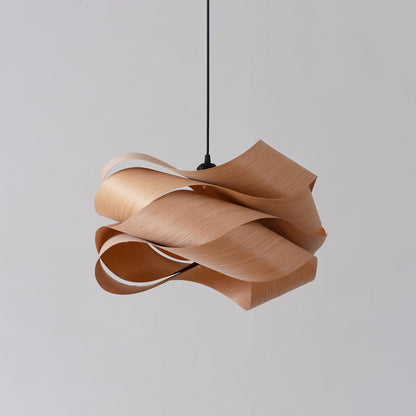 Suspension Link en Bois et Métal - Lampe Moderne à Lumière Douce pour Intérieur Élégant