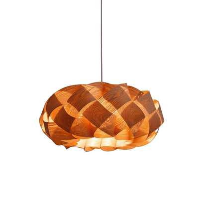 Suspension Link en Bois et Métal - Lampe Moderne à Lumière Douce pour Intérieur Élégant
