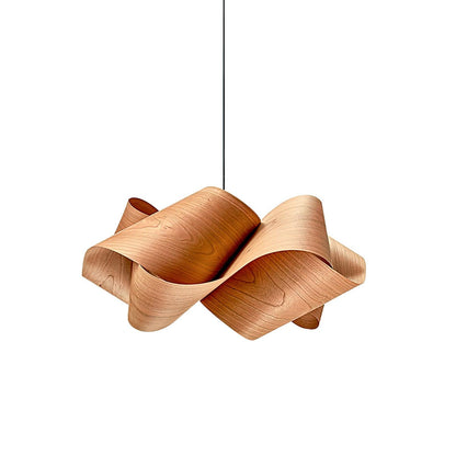 Suspension Link en Bois et Métal - Lampe Moderne à Lumière Douce pour Intérieur Élégant