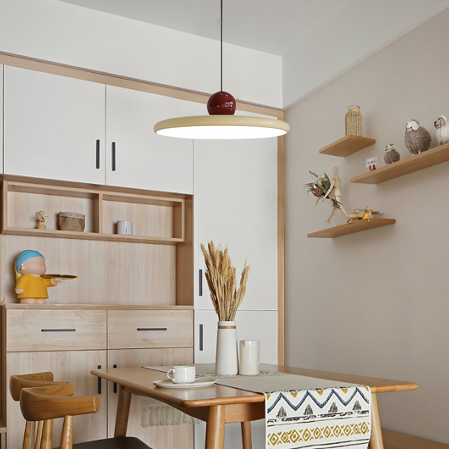 Lampe Suspendue Design Minimaliste - Hängelampe LED avec Ajustement de Hauteur et Éclairage Chaud, Neutre ou Froid