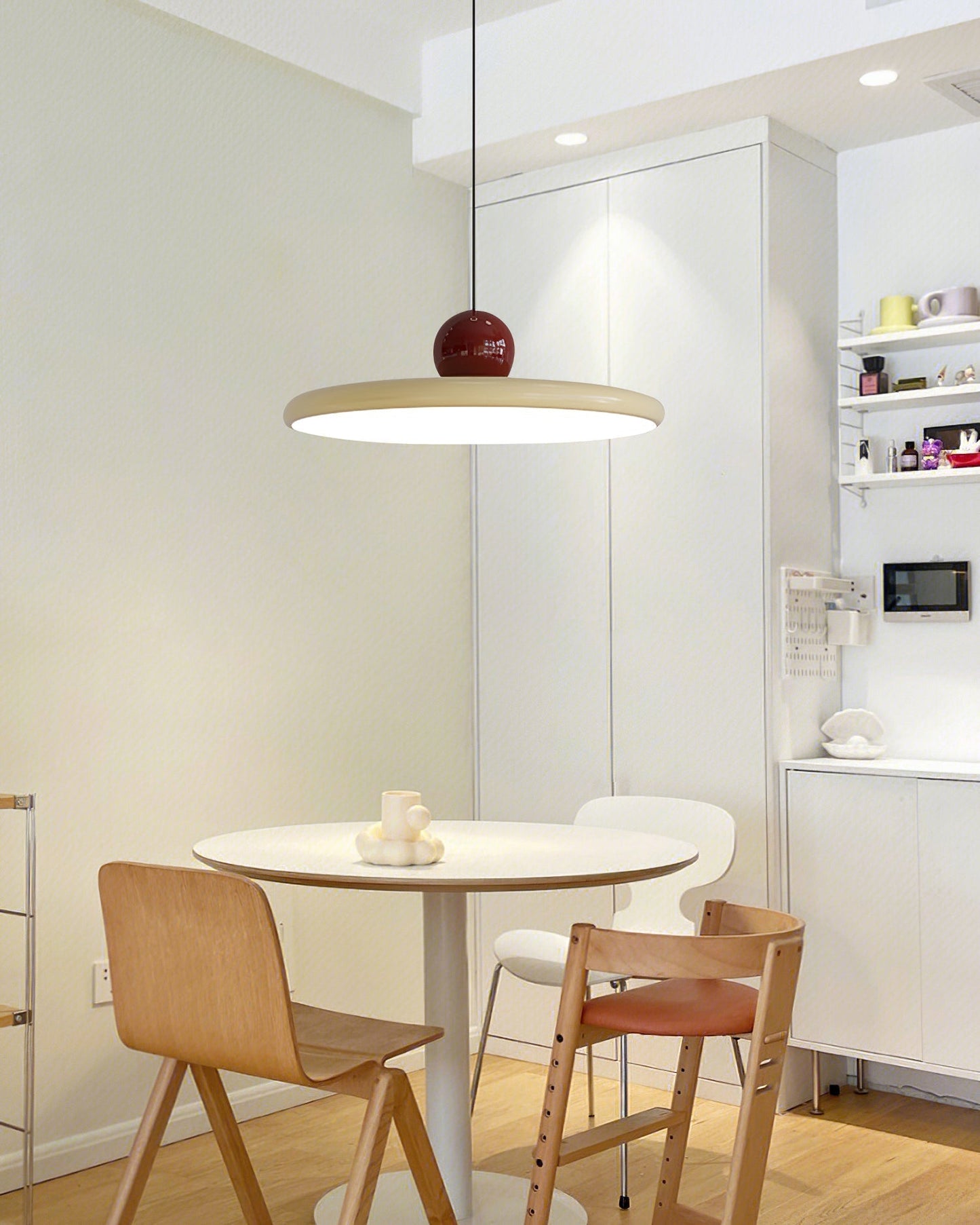 Lampe Suspendue Design Minimaliste - Hängelampe LED avec Ajustement de Hauteur et Éclairage Chaud, Neutre ou Froid