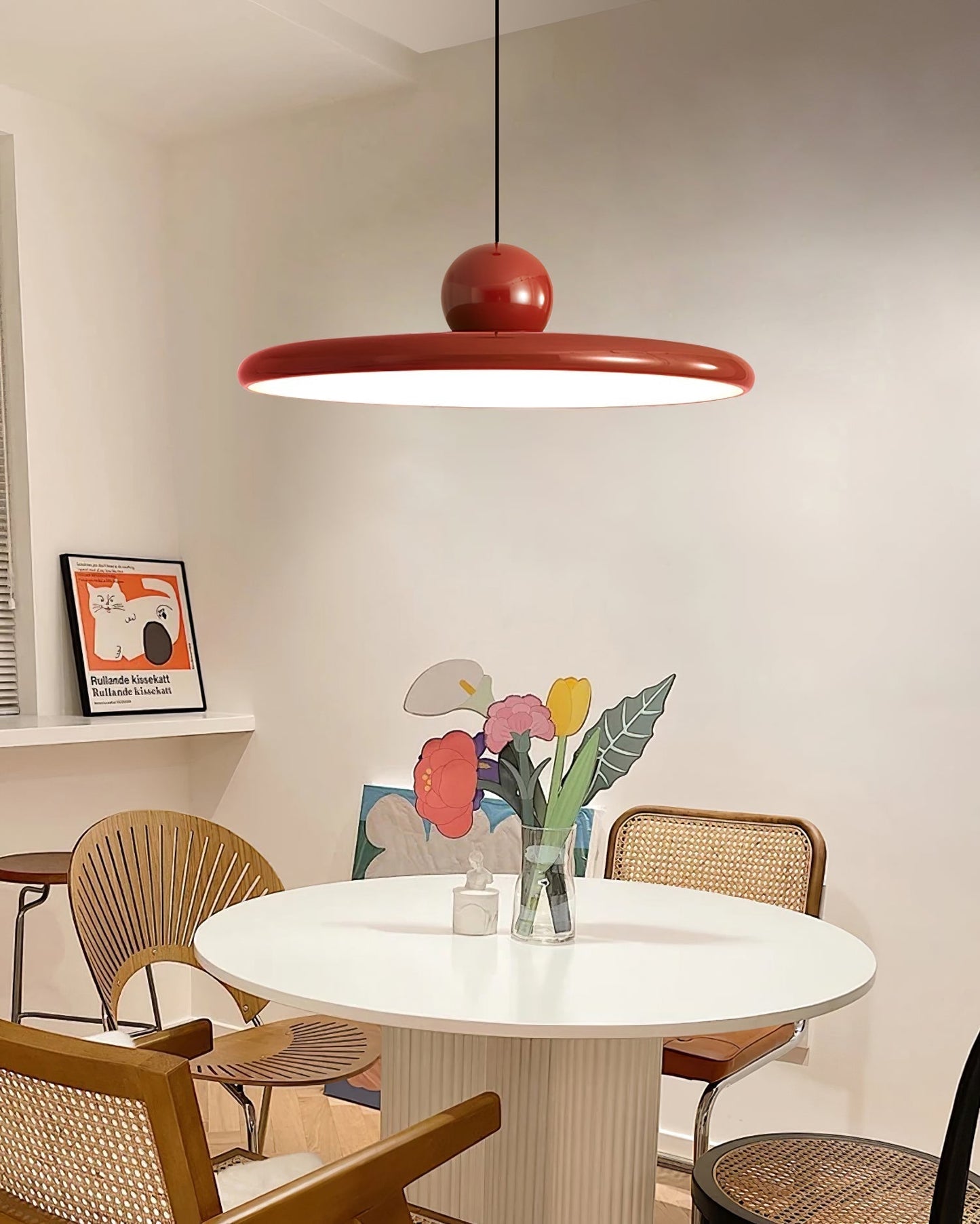 Lampe Suspendue Design Minimaliste - Hängelampe LED avec Ajustement de Hauteur et Éclairage Chaud, Neutre ou Froid