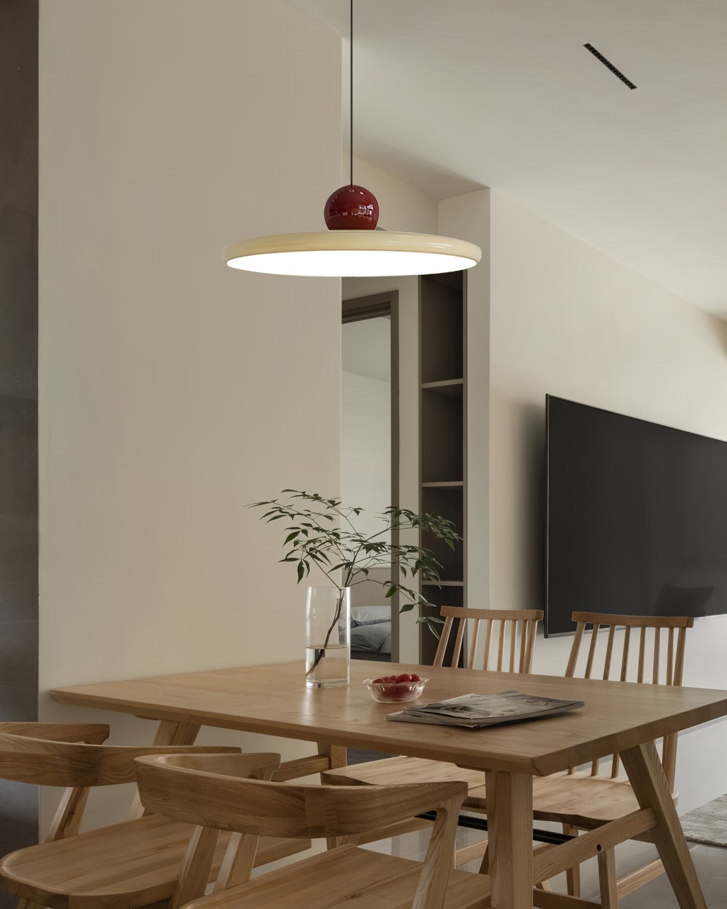 Lampe Suspendue Design Minimaliste - Hängelampe LED avec Ajustement de Hauteur et Éclairage Chaud, Neutre ou Froid