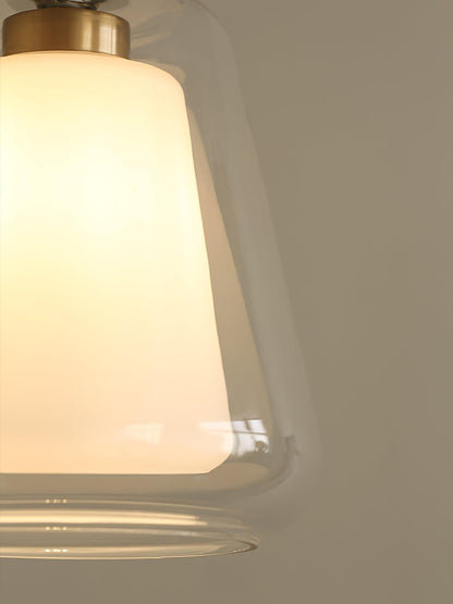Suspension Lucinda en Verre - Lampe Moderne avec Base en Métal et Éclairage LED