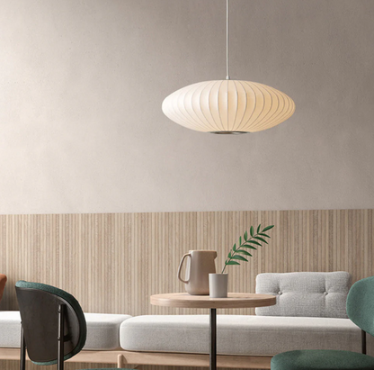 Lustre en Soie Élégant – Éclairage Suspendu Raffiné pour Intérieur