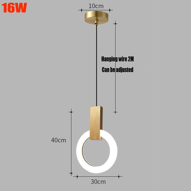Suspension LED Nordic Ring - Lampe Moderne en Acrylique pour Salle à Manger et Salon