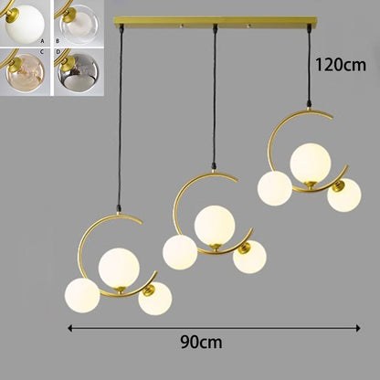 Suspension LED Moderne – Lampe Design en Verre et Acryl pour Salon et Salle à Manger