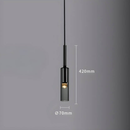 Suspension Marque - Lampe Moderne en Verre et Métal avec LED Intégrée
