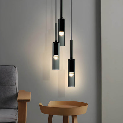 Suspension Marque - Lampe Moderne en Verre et Métal avec LED Intégrée