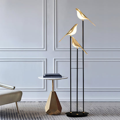 Lampe Magpie Perch - Élégance Naturelle, Design Moderne, LED Intégrée, Stehlampe ou Lampe de Table