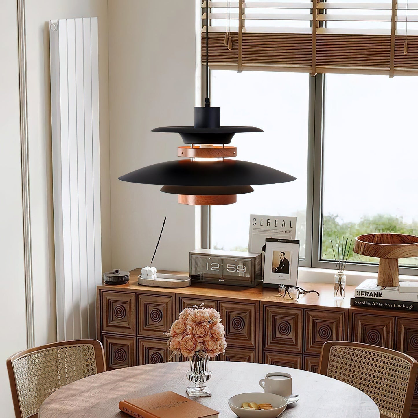 Suspension Mercero à Bras Pivotants – Design Scandinave, Lumière LED