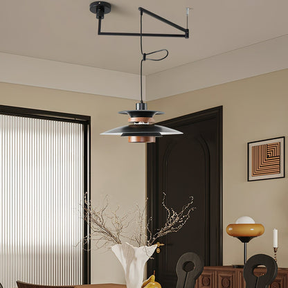 Suspension Mercero à Bras Pivotants – Design Scandinave, Lumière LED