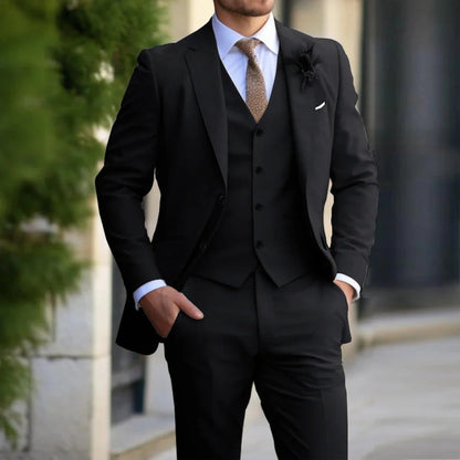 Costume 3 Pièces Homme Weston Élégance – Slim Fit, Confort Haut de Gamme, Polyvalent pour Travail et Cérémonies