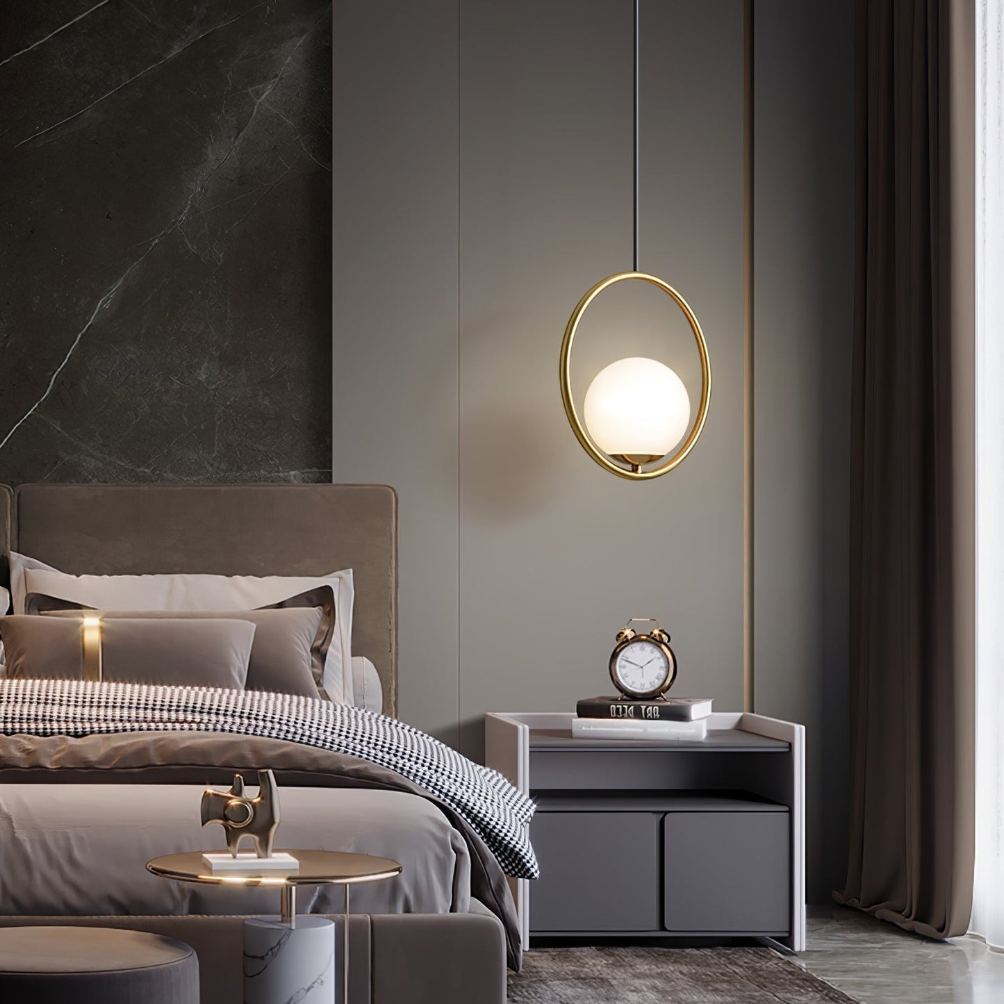 Suspension Mila en Métal et Verre – Lampe Moderne au Design Élégant
