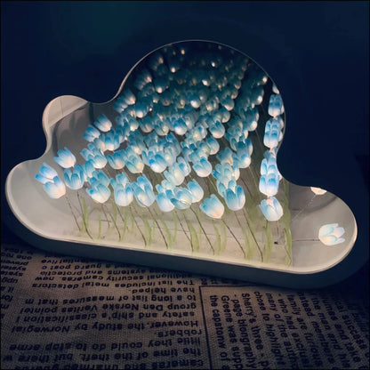 Miroir LED Tulipe avec Effet d'Infini - Élégance et Originalité