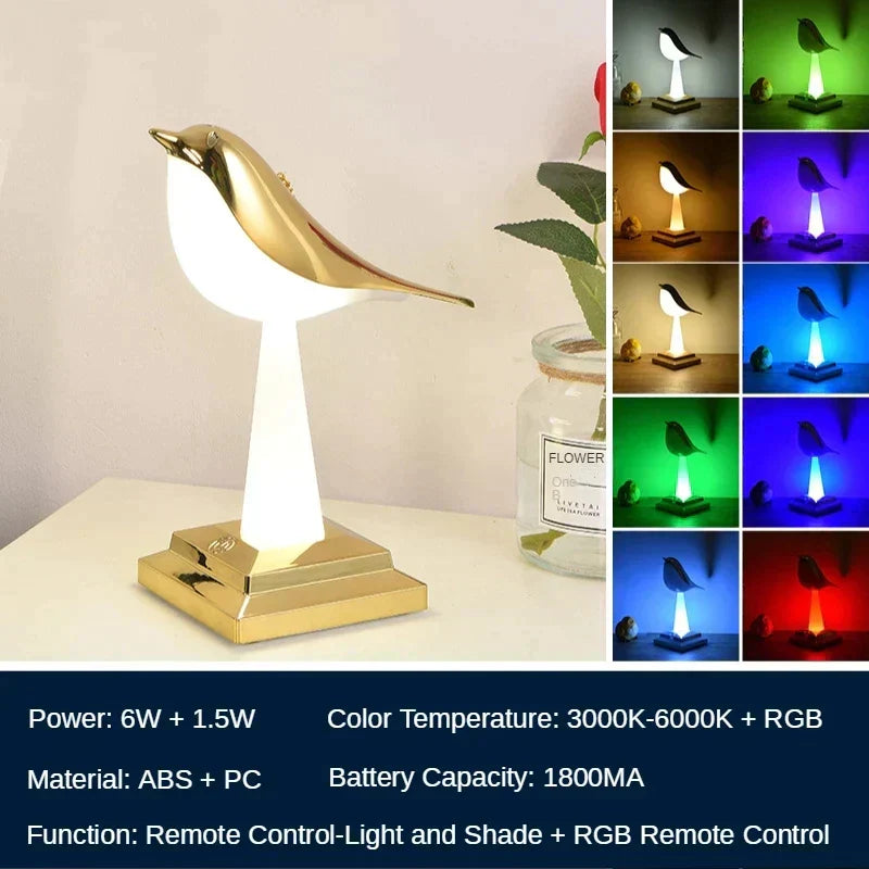 Lampe de Table Missbird-V2 Ekster Bird – Design Naturel Inspiré d'un Oiseau Élégant