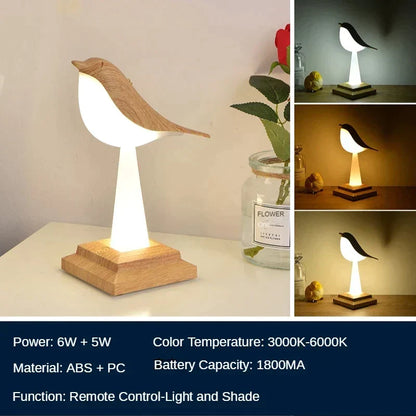 Lampe de Table Missbird-V2 Ekster Bird – Design Naturel Inspiré d'un Oiseau Élégant
