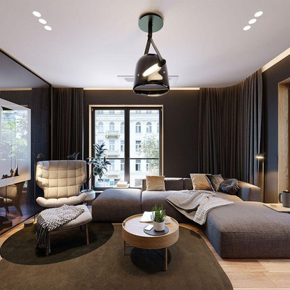 Suspension Mona Minimaliste en Métal et Verre - Éclairage LED Élégant pour Salon et Salle à Manger