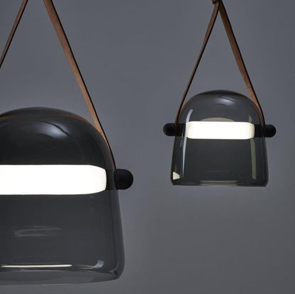Suspension Mona Minimaliste en Métal et Verre - Éclairage LED Élégant pour Salon et Salle à Manger