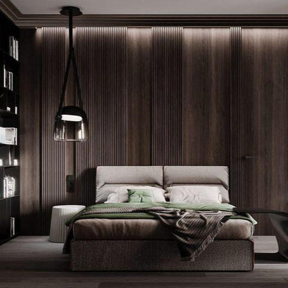 Suspension Mona Minimaliste en Métal et Verre - Éclairage LED Élégant pour Salon et Salle à Manger