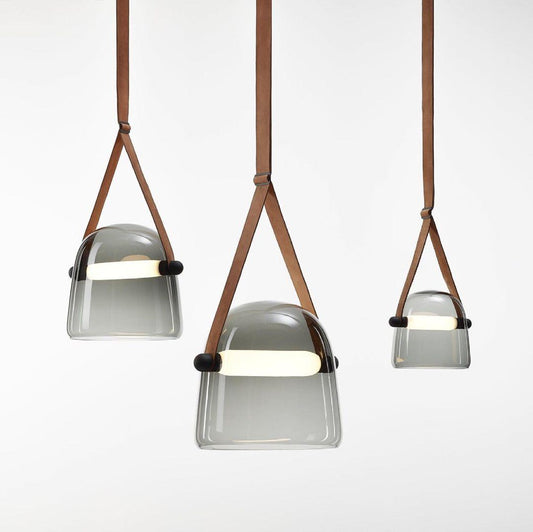 Suspension Mona Minimaliste en Métal et Verre - Éclairage LED Élégant pour Salon et Salle à Manger