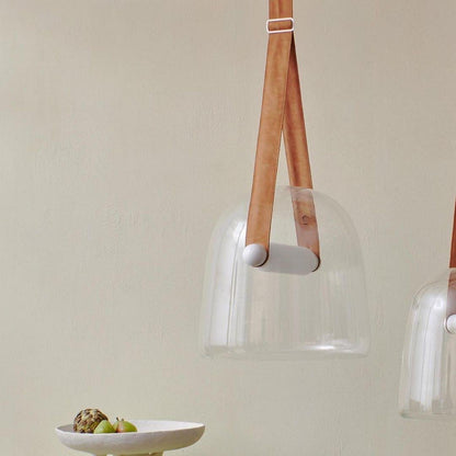 Suspension Mona Minimaliste en Métal et Verre - Éclairage LED Élégant pour Salon et Salle à Manger