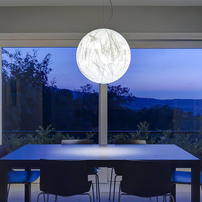 Suspension Mondseide en Soie Naturelle et Métal - Éclairage LED Élégant pour Salon et Chambre