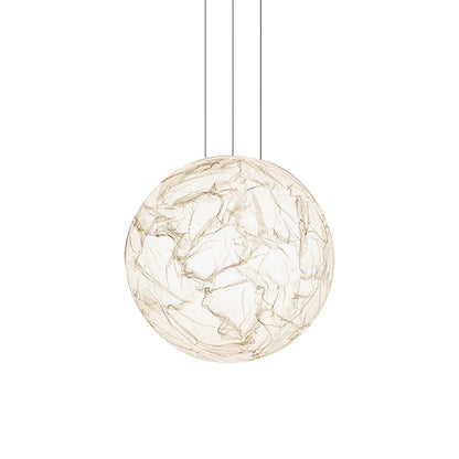 Suspension Mondseide en Soie Naturelle et Métal - Éclairage LED Élégant pour Salon et Chambre