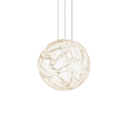 Suspension Mondseide en Soie Naturelle et Métal - Éclairage LED Élégant pour Salon et Chambre