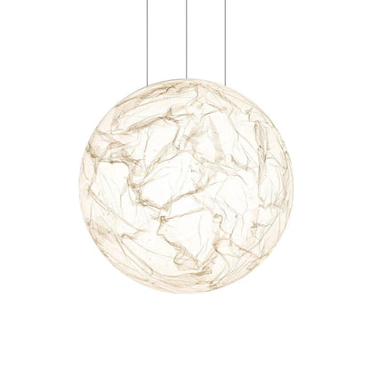 Suspension Mondseide en Soie Naturelle et Métal - Éclairage LED Élégant pour Salon et Chambre