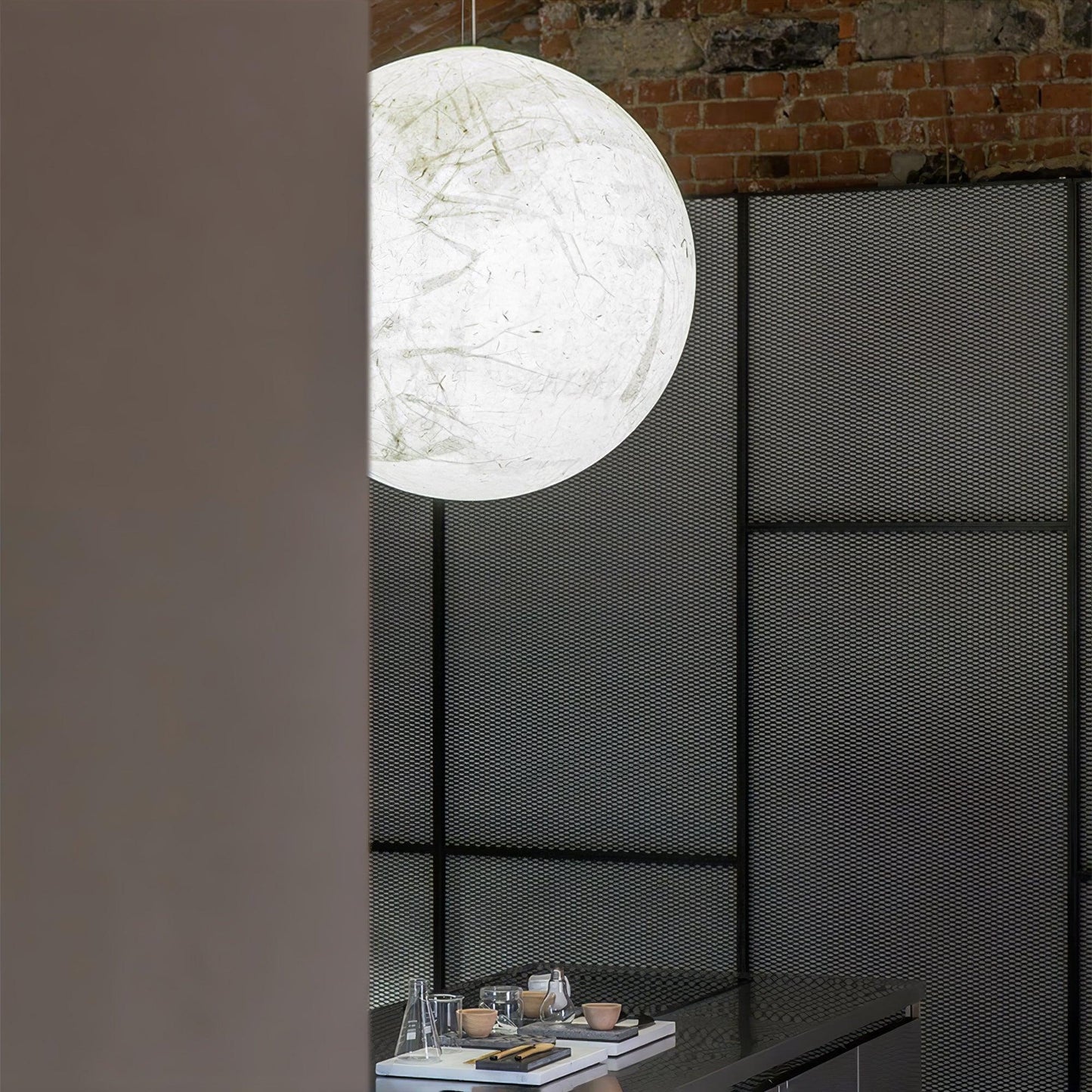 Suspension Mondseide en Soie Naturelle et Métal - Éclairage LED Élégant pour Salon et Chambre