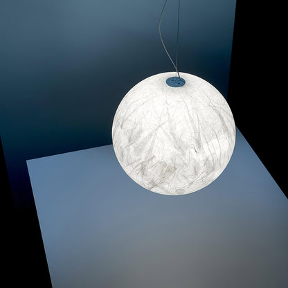 Suspension Mondseide en Soie Naturelle et Métal - Éclairage LED Élégant pour Salon et Chambre