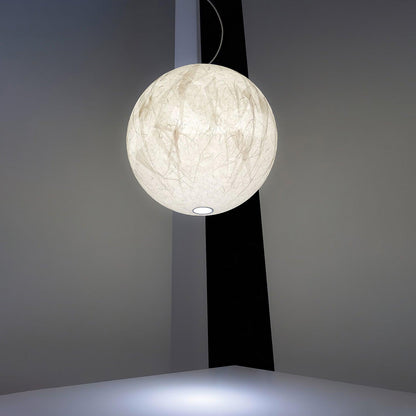 Suspension Mondseide en Soie Naturelle et Métal - Éclairage LED Élégant pour Salon et Chambre