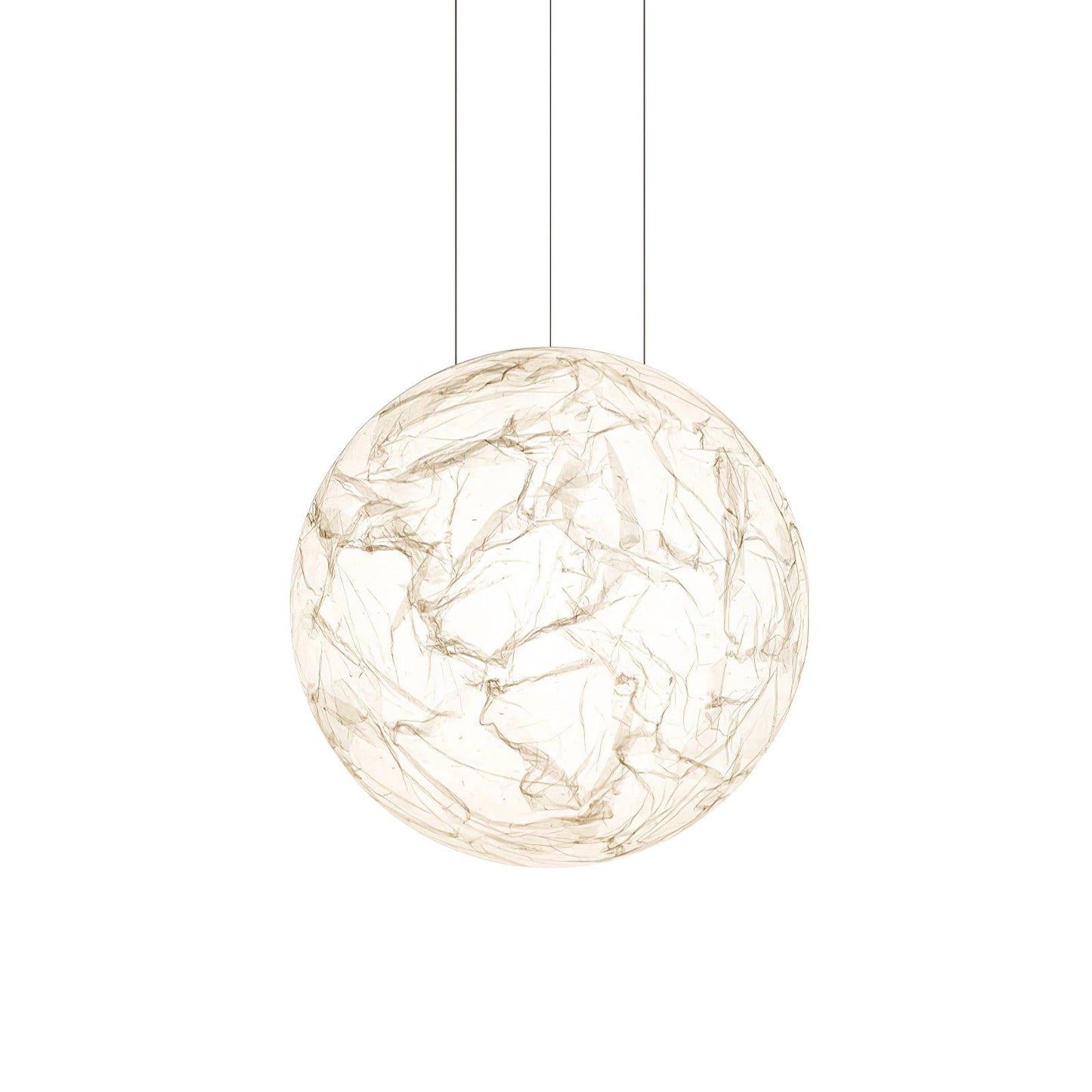 Suspension Mondseide en Soie Naturelle et Métal - Éclairage LED Élégant pour Salon et Chambre