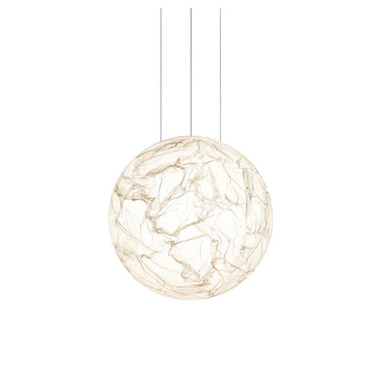 Suspension Mondseide en Soie Naturelle et Métal - Éclairage LED Élégant pour Salon et Chambre
