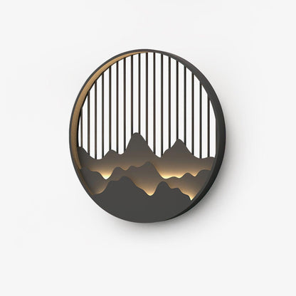 Lampe Murale Extérieure Mountain - Lampe LED en Acier Inoxydable avec Motif Montagne et Eau