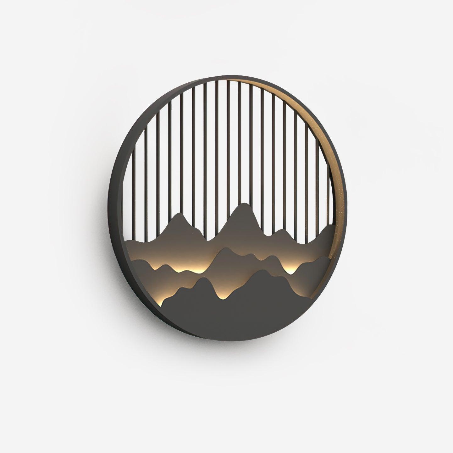 Lampe Murale Extérieure Mountain - Lampe LED en Acier Inoxydable avec Motif Montagne et Eau