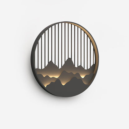 Lampe Murale Extérieure Mountain - Lampe LED en Acier Inoxydable avec Motif Montagne et Eau