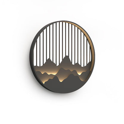 Lampe Murale Extérieure Mountain - Lampe LED en Acier Inoxydable avec Motif Montagne et Eau