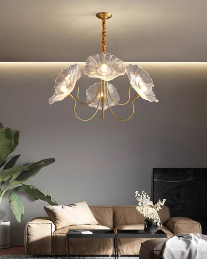 Chandelier en Verre Murano - Design Artistique et Éclairage Doux