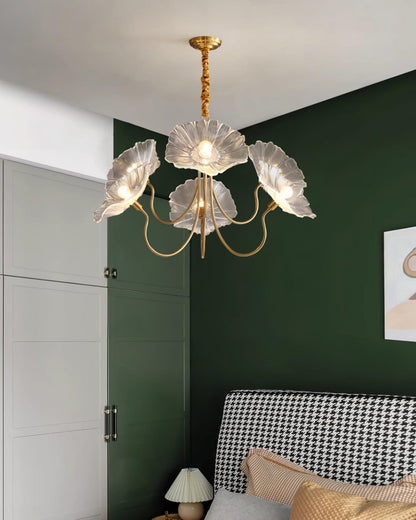 Chandelier en Verre Murano - Design Artistique et Éclairage Doux